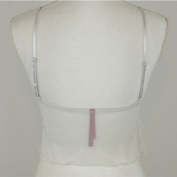 Seven 'Til Midnight Women's Small White Ruffled 2 Piece Lingerie Set - Picture 5 of 11